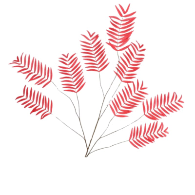Daan kromhout kunstblad palm rood 150 cm | 6 stuks