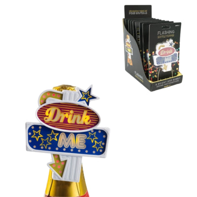 Flashing fles topper lamp op batterijen 10 cm | 16 stuks