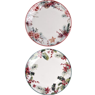 Siaki bord porselein 27 cm 2 assorti | 6 stuks