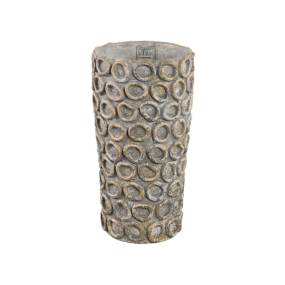 Ptmd cementpot met cirkels ginte xs 30 cm | 4 stuks