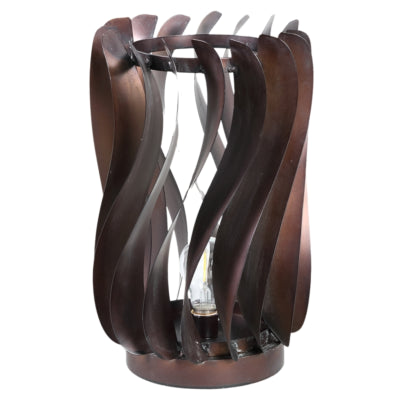 Ptmd tafellamp tessa op batterij bronskleurig 36 cm | 2 stuks