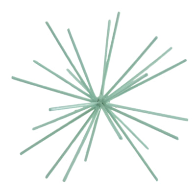 Housevitamin ornament firework metaal mintgroen 25 cm | 12 stuks