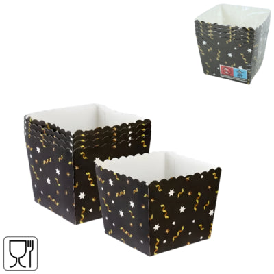 Ty wegwerp bakjes par zwart 9 cm 4 stuks | 90 stuks
