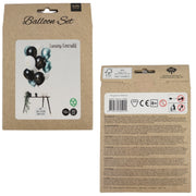 Folat ballonnen luxury emerald jubileum 1 jaar 30 cm set van 12 | 24 stuks - afbeelding 2