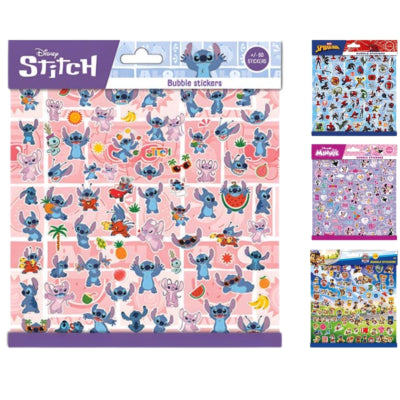 Disney licentie bubble stickers pop up 20,5 x 20,5 cm 4 assorti | 24 stuks
