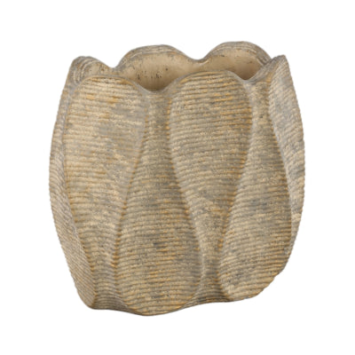 Ptmd bloempot waxy ovaal bruin 30 cm | 2 stuks