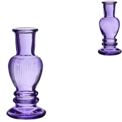 Vaas kaarsenhouder venice paars 11,5 cm 2 assorti | 24 stuks