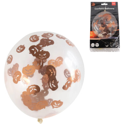 Folat confetti ballonnen hallowen 30 cm set van 4 | 48 stuks