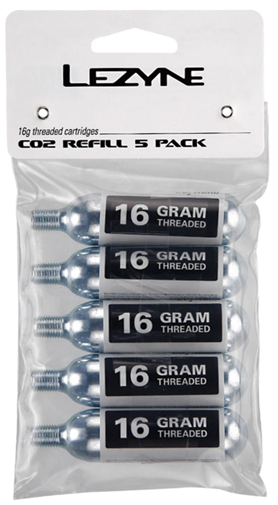 Lezyne co2 replacement cartridges 16g pack of 5
