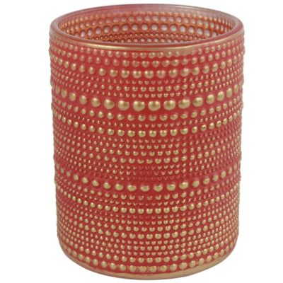 Countryfield theelichthouder hailey l rood 12,5 cm | 12 stuks