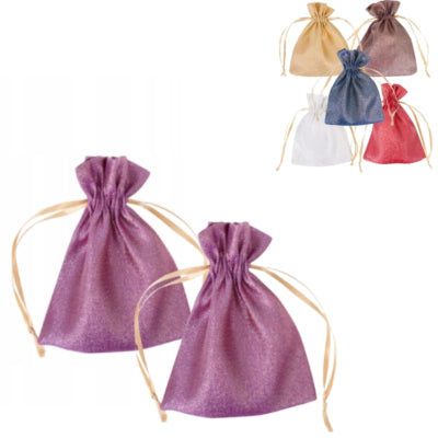 Hobby flora geschenktasjes glitter 6 assorti set van 2 | 48 stuks