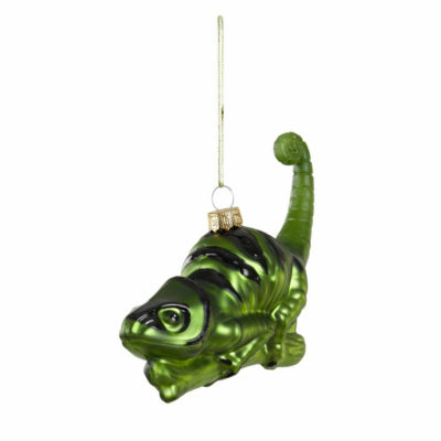 Light living hanger lizard glas groen 14 cm | 6 stuks