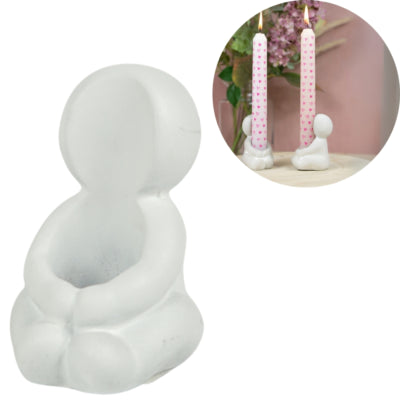Kaarsenhouder hug wit 8 cm | 36 stuks