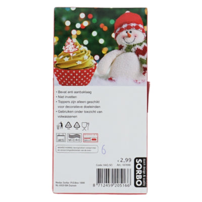 Sorbo cupcake vorm en topper rood set van 24 stuks | 72 stuks