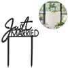 Ginger ray taarttopper just married zwart 16,5 cm | 20 stuks