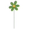 Kunstbloem vilt groen wit 33 cm 2 assorti | 24 stuks