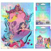 Licentie puzzel holografisch 35 stukjes 21 x 15 cm 4 assorti | 24 stuks - afbeelding 2