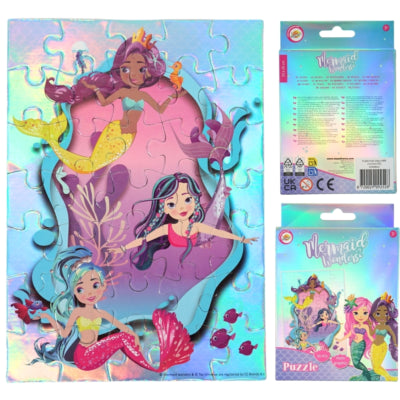 Licentie puzzel holografisch 35 stukjes 21 x 15 cm 4 assorti | 24 stuks
