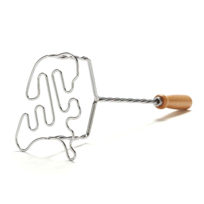 Stamppotstamper nederland metaal met houten handvat 37 cm | 40 stuks