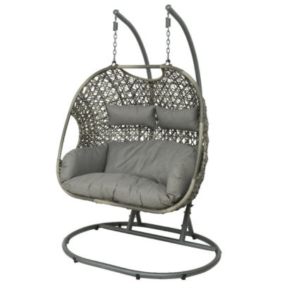 (r) egg chair hangstoel palermo lichtgrijs 196 cm