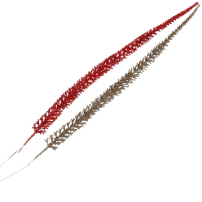 Daan kromhout kunsttak shine penni rood goudkleurig 52 cm set van 12 | 8 stuks