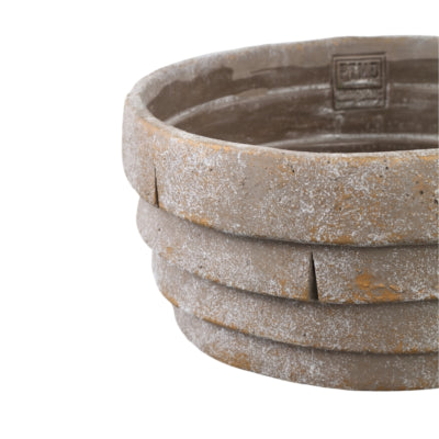 Ptmd bloempot shesheena schaal grijs l 25 cm | 8 stuks