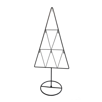 Kerstboom met haken metaal zwart 61 cm | 16 stuks