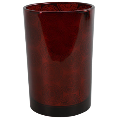 Countryfield theelichthouder dolores l rood 18 cm | 6 stuks