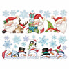 Raamstickers kerstman sneeuwpop 59,5 cm | 48 stuks
