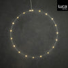 Cirkel met led verlichting zilverkleurig op batterij 50 cm | 30 stuks
