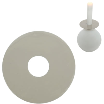 Stjernsund kaarsenring loua grijs glans 9 cm | 24 stuks