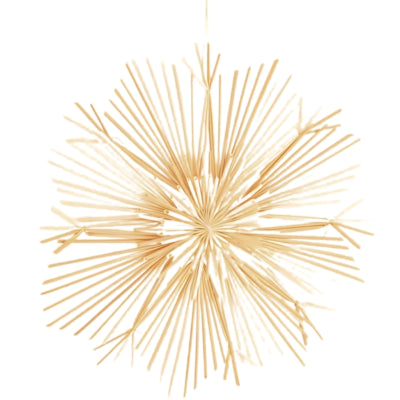 Hanger snowflake riet naturel 23 cm | 12 stuks