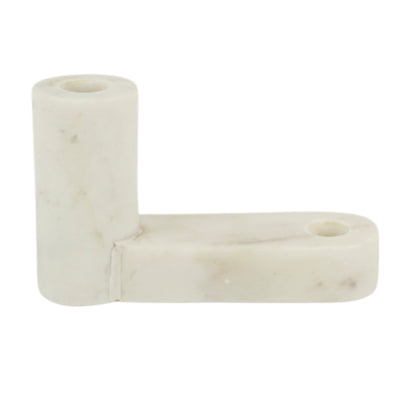 Kandelaar marmer wit 17.5 cm | 4 stuks