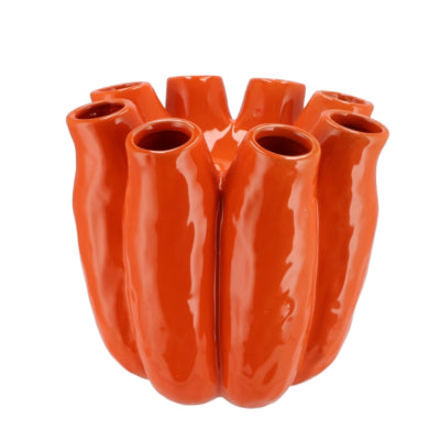 Daan kromhout vaas luna tube oranje 19 cm | 2 stuks