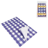 Tafelkleed geruit papier blauw 80 x 80 cm | 30 stuks - afbeelding 1