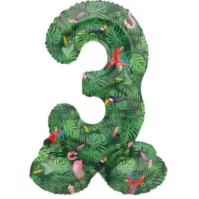 Folat folieballon staand 3 jungle vibe 41 cm | 20 stuks