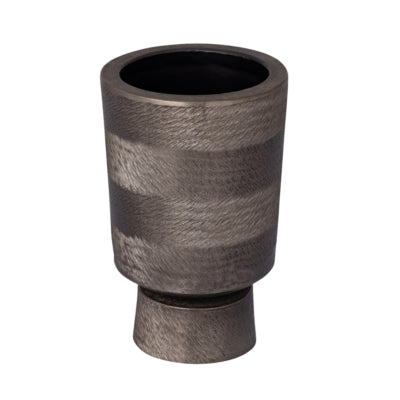 Ptmd bloempot erga aluminium s grijs 30 cm | 4 stuks