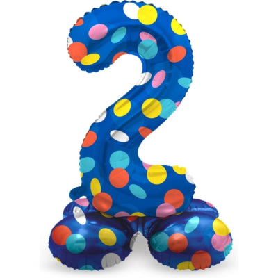 Folat folieballon staand 2 dots 41 cm | 20 stuks