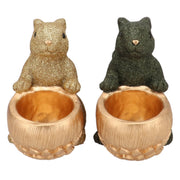 Daan kromhout schaal jingle eekhoorn zittend groen goudkleurig 22 cm 2 assorti | 6 stuks - afbeelding 2
