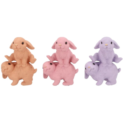Daan kromhout beeld rabbit jump pastel 20 cm 3 assorti | 6 stuks