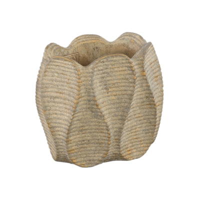 Ptmd bloempot waxy ovaal bruin 20 cm | 8 stuks