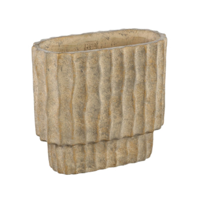 Ptmd bloempot mitty ovaal m bruin 30 cm | 2 stuks