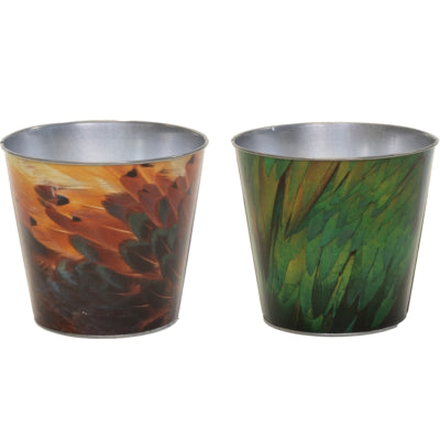 Bloempot bob feather s 11 cm 2 assorti | 24 stuks