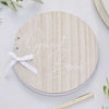 Ginger ray gastenboek rond hout 22 cm | 5 stuks