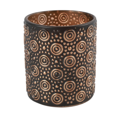 Countryfield theelichthouder hailey m zwart 10 cm | 24 stuks