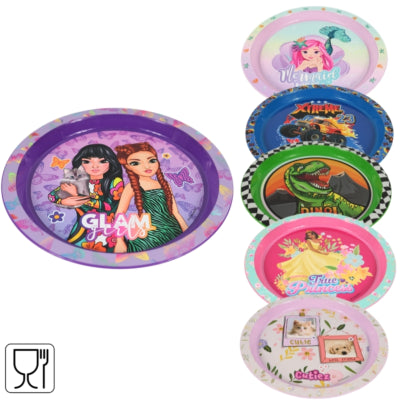 Home universe bord kids kunststof 21 cm 6 assorti | 24 stuks