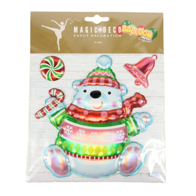 Wanddecoratie pop up ballonsticker ijsbeer 23 x 19 cm | 24 stuks