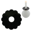 Stjernsund kaarsenring loua bloem zwart glans 9,3 cm | 24 stuks