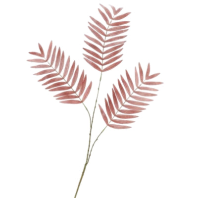 Daan kromhout kunsttak palm leaf zijde oudroze 95 cm | 6 stuks