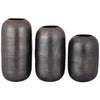 Ptmd vaas yourne s aluminium grijs 25 cm | 12 stuks